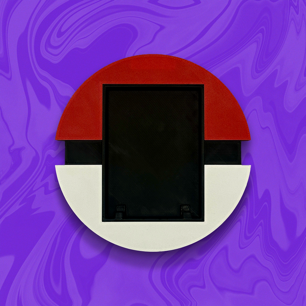 Pokeball Toploader Display | Raw Card Wall Mount | 3D Printed Pokemon Toploader Holder