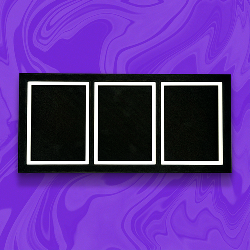 3 Toploader Card Frame Wall Display | Trading Card Wall Mount & Shelf Stand | 3D Printed Card Display