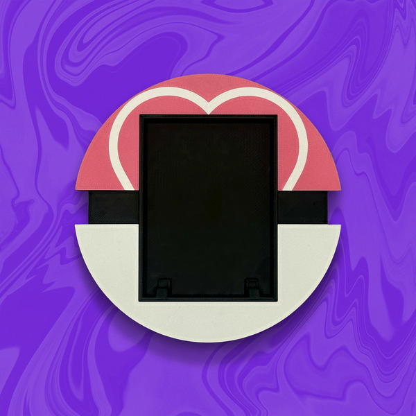 Love Ball Toploader Display | Raw Card Wall Mount | 3D Printed Pokemon Toploader Holder