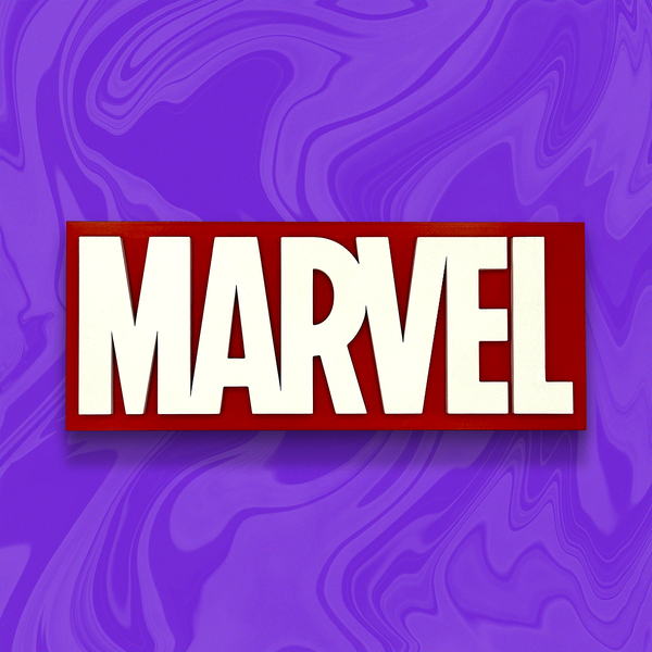 Marvel Logo 3D Printed Sign | Comics Desk & Home Decor