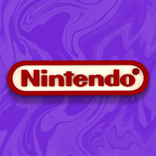 Nintendo Logo 3D Printed Sign | Gaming Desk & Home Decor