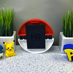Pokeball Toploader Display | Raw Card Wall Mount | 3D Printed Pokemon Toploader Holder