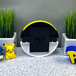 Ultra Ball Toploader Display | Raw Card Wall Mount | 3D Printed Pokemon Toploader Holder